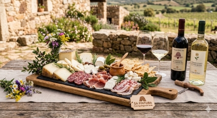 Grande tagliere di prodotti sardi per catering
